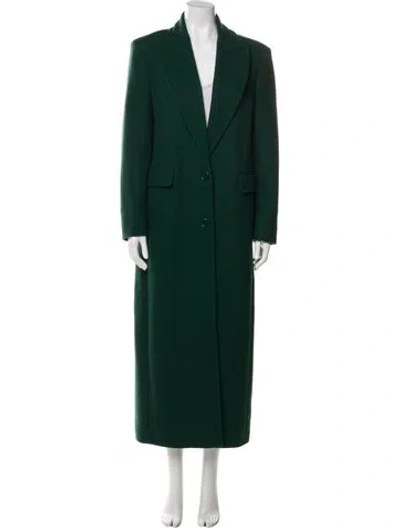 Pre-owned Michael Kors Wool Peacoat In Green