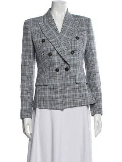 Pre-owned Michael Kors Wool Plaid Print Blazer In Multi