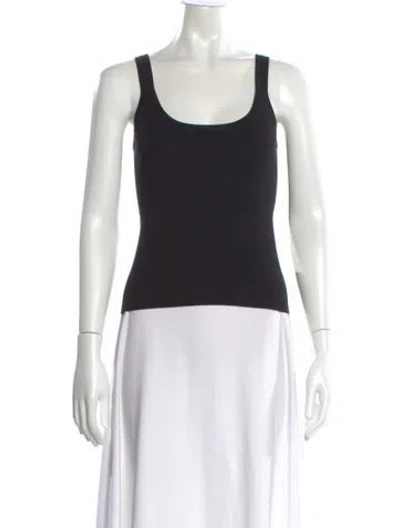 Pre-owned Michael Kors Wool Scoop Neck Top In Blue