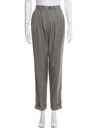 Pre-owned Michael Kors Wool Skinny Leg Pants In White