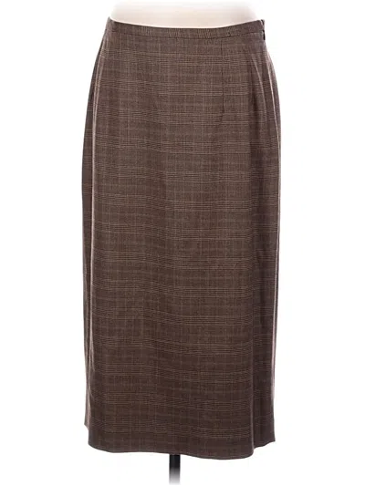 Michael Kors Wool Skirt In Brown
