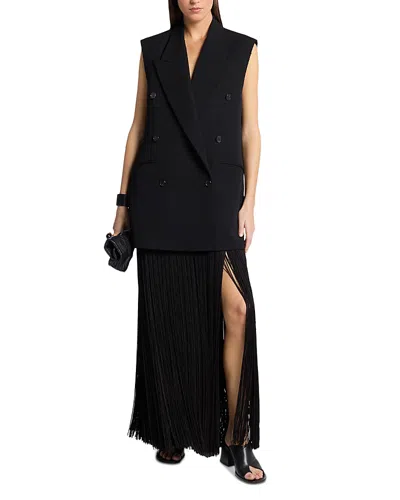 Michael Kors Wool Sleeveless Blazer In Black