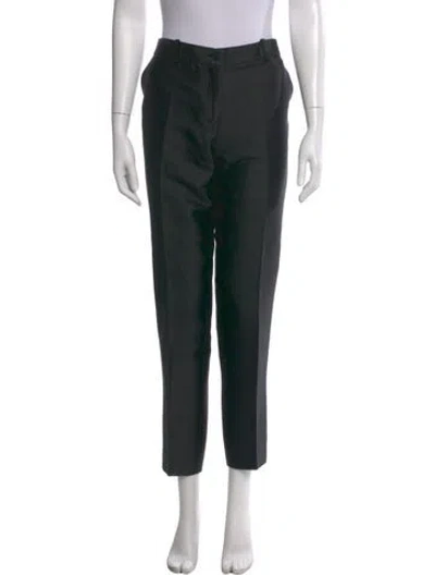 Pre-owned Michael Kors Wool Straight Leg Pants In Black