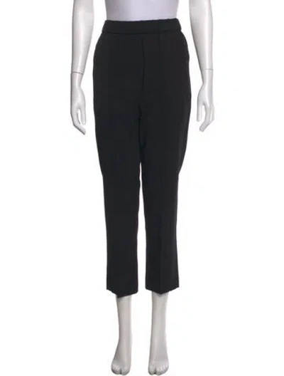 Pre-owned Michael Kors Wool Straight Leg Pants In Black