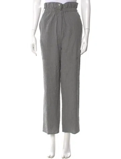 Pre-owned Michael Kors Wool Straight Leg Pants In Gray