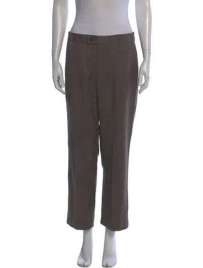 Pre-owned Michael Kors Wool Straight Leg Pants In Gray