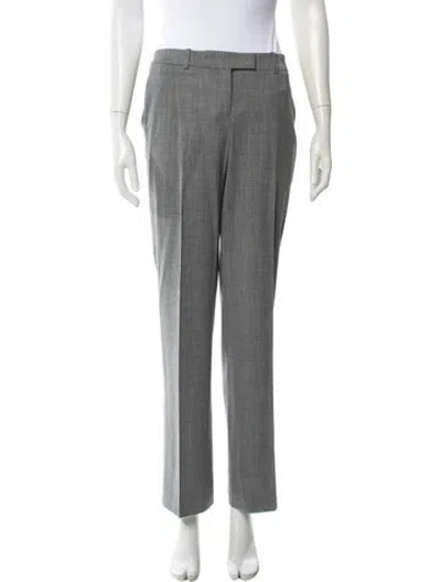 Pre-owned Michael Kors Wool Straight Leg Pants In Gray