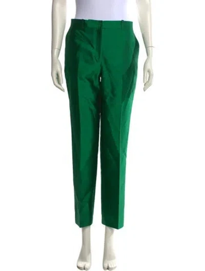Pre-owned Michael Kors Wool Straight Leg Pants In Green