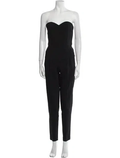 Pre-owned Michael Kors Wool Strapless Jumpsuit In Black
