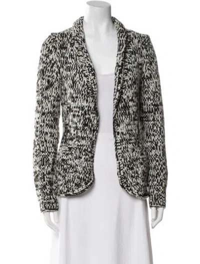 Pre-owned Michael Kors Wool Striped Sweater In Black