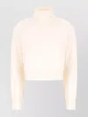 Michael Kors Wool Sweater With Turtleneck And Ribbed Finish In Pink
