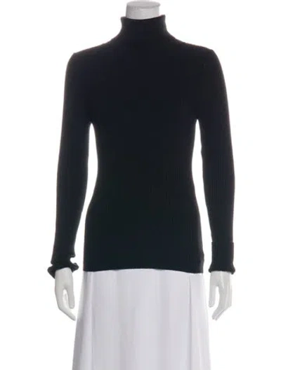 Pre-owned Michael Kors Wool Turtleneck Sweater In Black