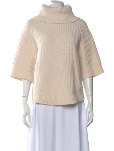 Pre-owned Michael Kors Wool Turtleneck Sweater In Neutral