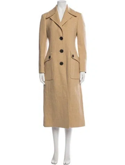 Pre-owned Michael Kors Wool Tweed Pattern Coat In Neutrals
