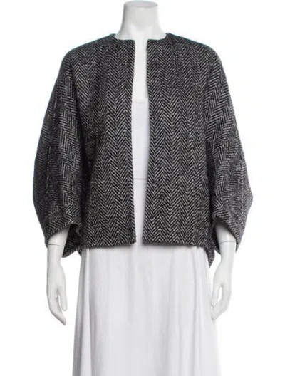 Pre-owned Michael Kors Wool Tweed Pattern Jacket In Black/grey