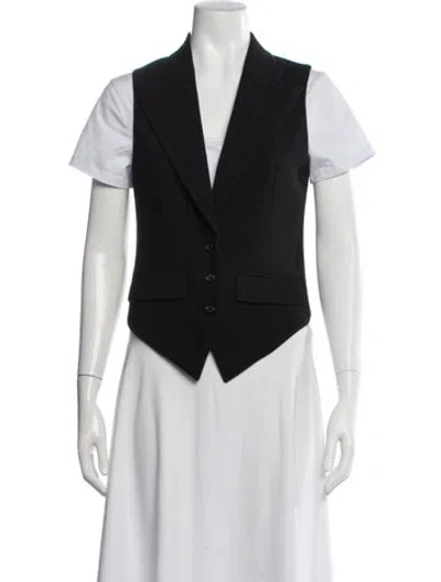 Pre-owned Michael Kors Wool Vest In Black