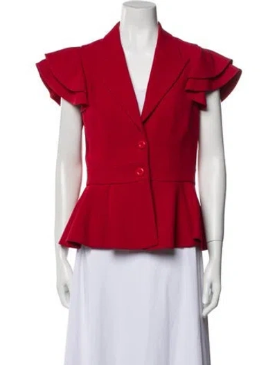 Pre-owned Michael Kors Wool Vest In Red