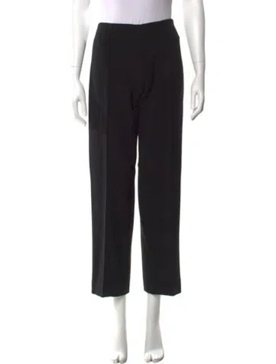 Pre-owned Michael Kors Wool Wide Leg Pants In Black
