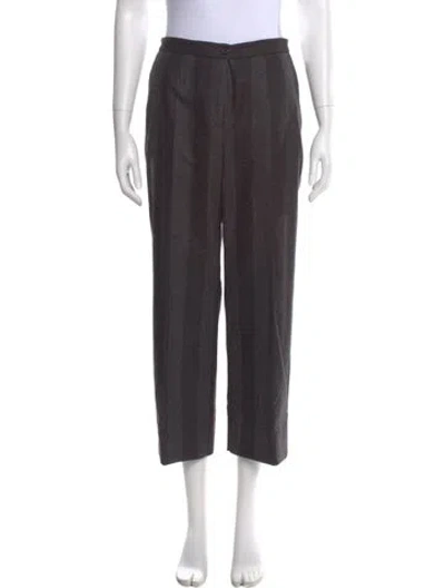 Pre-owned Michael Kors Wool Wide Leg Pants In Gray