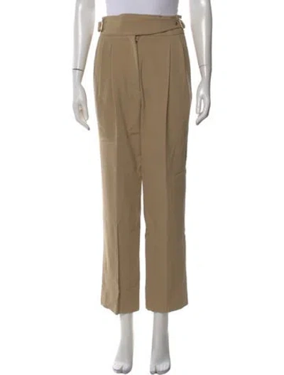 Pre-owned Michael Kors Wool Wide Leg Pants In Neutral