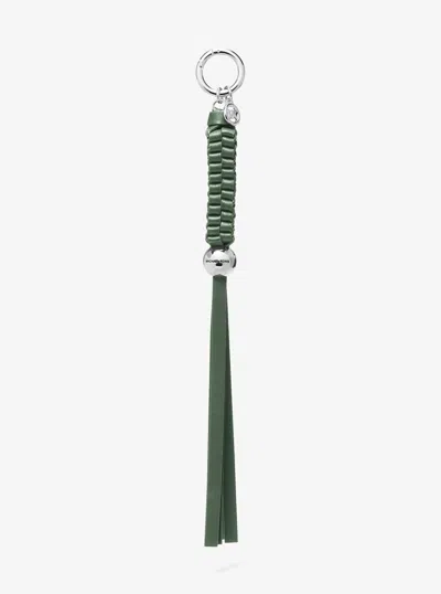 Michael Kors Woven Bag Charm In Green