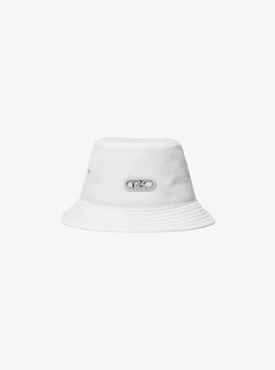 Michael Kors Woven Bucket Hat In White