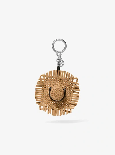 Michael Kors Woven Leather Hat Bag Charm In Pattern
