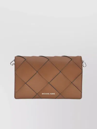 Michael Kors Woven Leather Jet Set Shoulder Bag