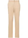 Michael Kors Mid-rise Straight-leg Chinos In Brown