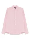 Michael Kors Tailored Shirt With Button-down Collar And Curved Hem In Pink