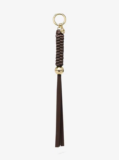 Michael Kors Woven Tassel Charm In Burgundy