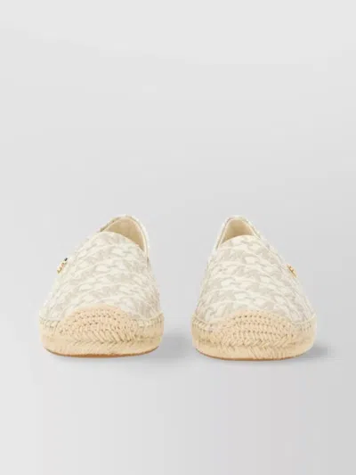 Michael Kors Woven Texture Round Toe Espadrilles In Beige