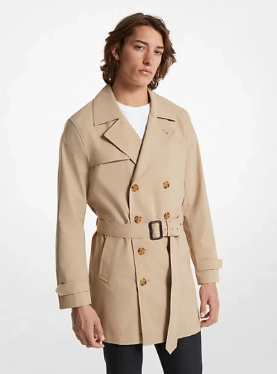 Michael Kors Woven Trench Coat In Natural