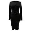 Michael Kors Wrap-effect Midi Dress In Black Rayon In Black