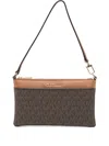 Michael Kors Wristlet Shoulder Bag In Brown