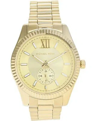 Pre-owned Michael Kors Wristwatch  Lexington Mk8947 Stainless Steel Golden