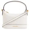 Michael Kors Wythe Small Leather Crossbody Bag In White