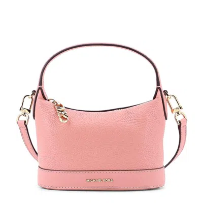 MICHAEL KORS MICHAEL KORS WYTHE SMALL PEBBLED LEATHER CROSSBODY BAG - PINK