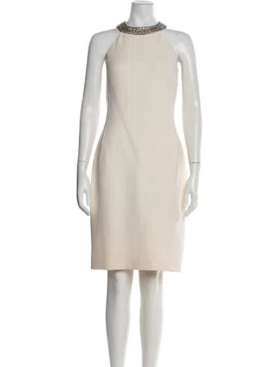 Pre-owned Michael Kors X Bergdorf Goodman Knee-length Dress In White