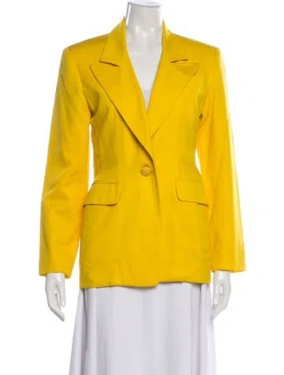 Pre-owned Michael Kors X Bergdorf Goodman Wool Blazer In Yellow