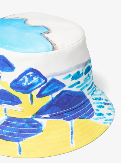 Michael Kors X Christina Zimpel Cotton Twill Bucket Hat In White