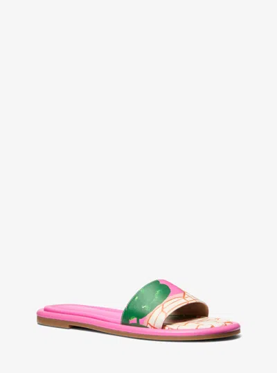 Michael Kors X Christina Zimpel Dana Slide Sandal In Pink