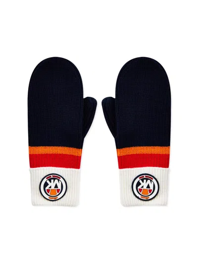Michael Kors Blue Ellesse Logo Mittens Gloves