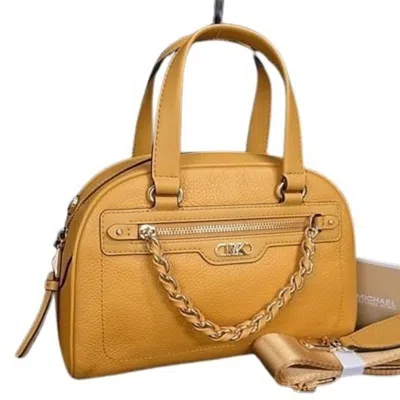 Pre-owned Michael Kors Yellow Yellow Leather Handbag Shoulder Bag Tote Bag () In Multi