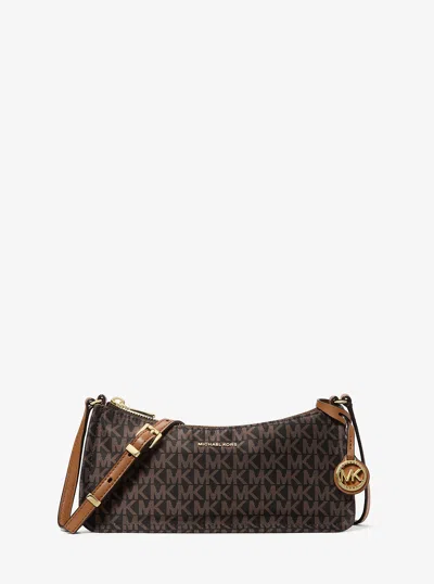 Michael Kors Zadie Small Signature Logo Woven Crossbody Bag In Pattern