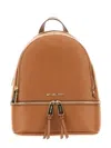 Michael Kors Medium Zip Backpack "rhea" In Buff