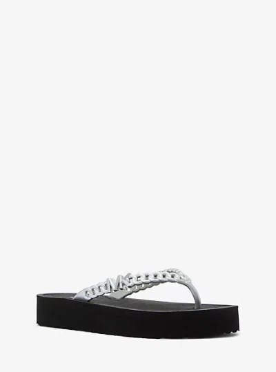 Michael Kors Zaza Platform Flip Flop In Black