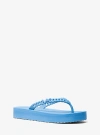 Michael Kors Zaza Platform Flip Flop In Blue