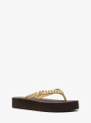 Michael Kors Zaza Platform Flip Flop In Brown