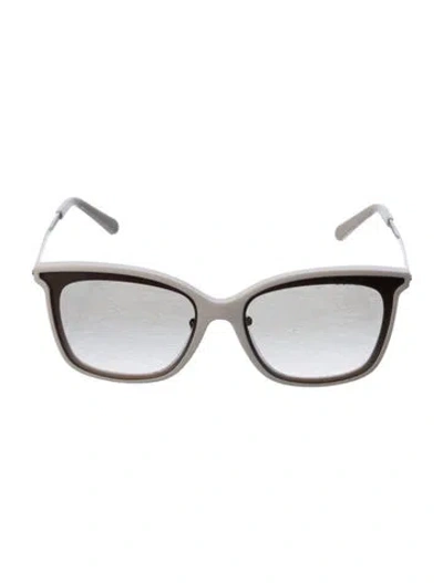 Pre-owned Michael Kors Zermatt Oversize Sunglasses In White